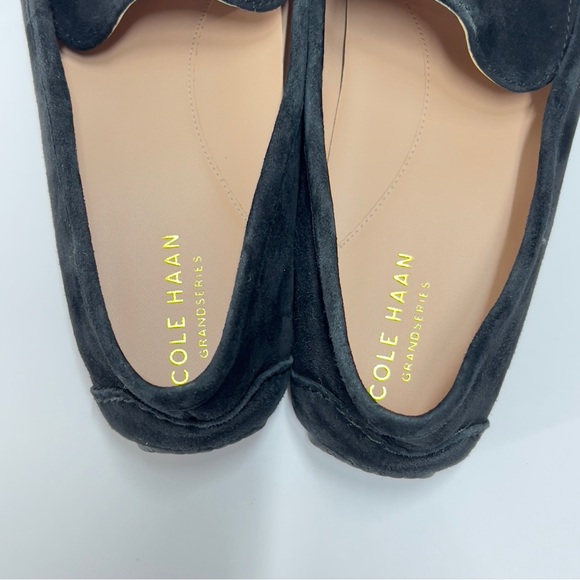 COLE HAAN w Sz 8.5 Black Velvet Driver Slip On shoe. Bit embellishment - Picture 5 of 11